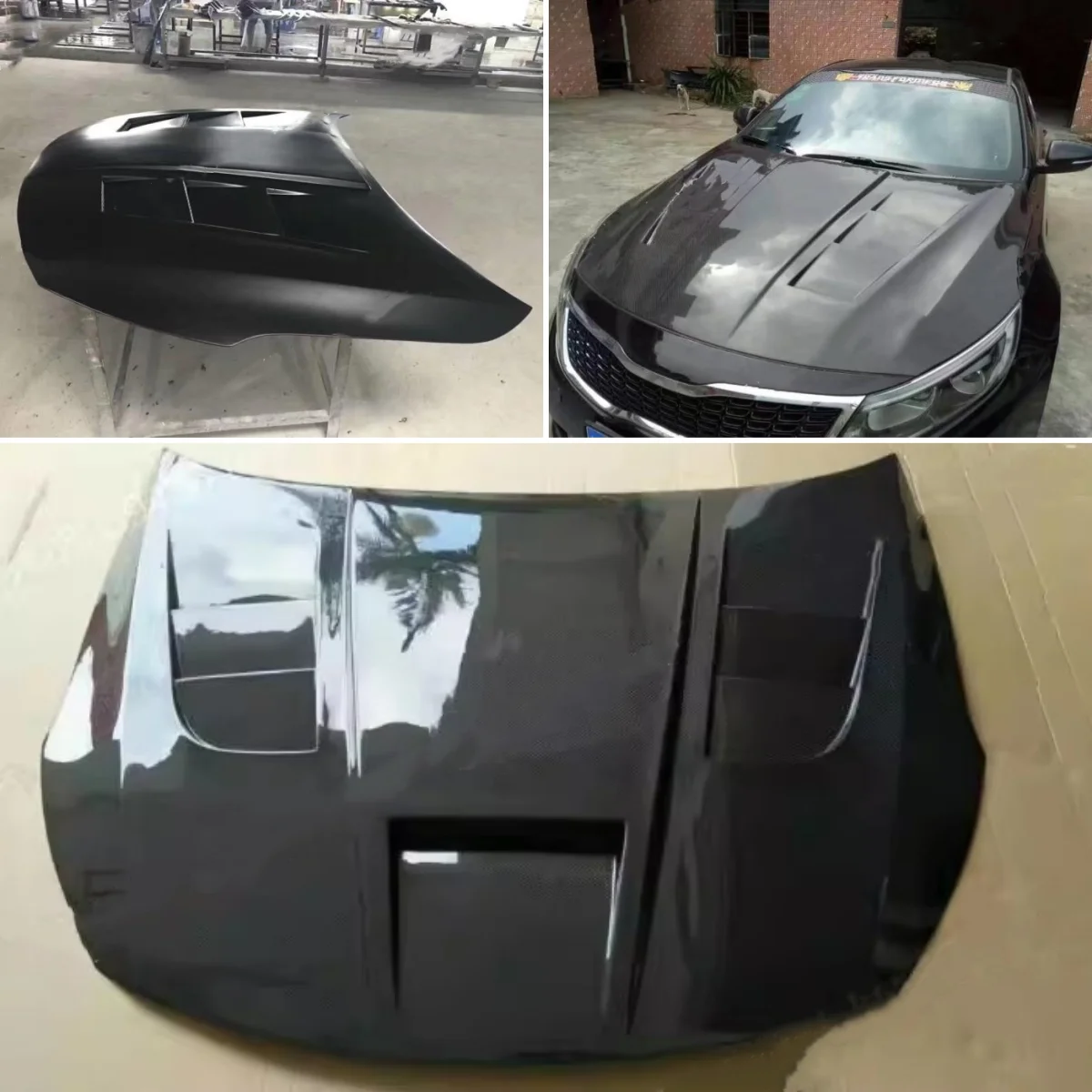 

Крышка двигателя из углеродного волокна из смолы для Kia k5 optima 11-14, модифицированный комплект кузова капота, автомобильные аксессуары