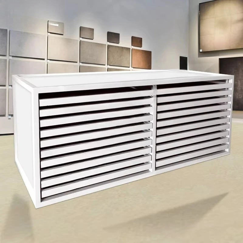 &c Customized Advertising Multifunction for Adjustable Height Powder Coated Parquet Flooring Tile Stone Sample Display Drawer
