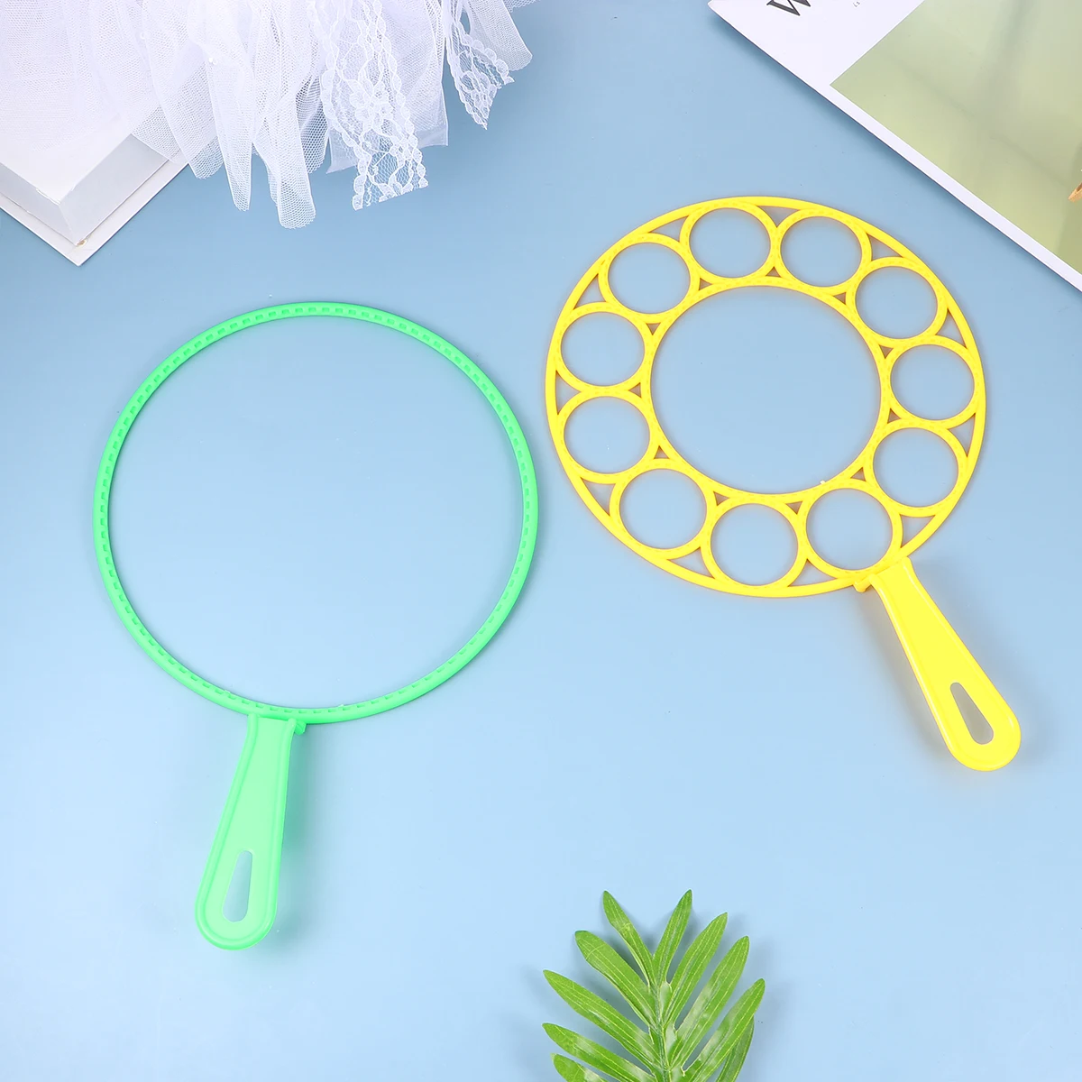 6 Pcs Bubble Blower Wand Maker Making Toy Tool Bubbles Blowing Rings Child Bubbling Stick