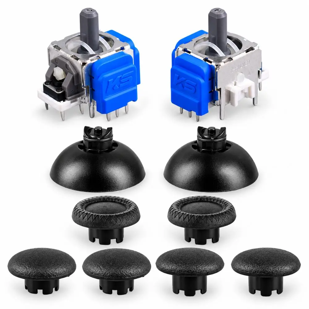 TMR Sensing TMR Joystick Repair Kit Interchangeable Adjustable Height Interchangeable Thumbstick Kit for PS5 Controller