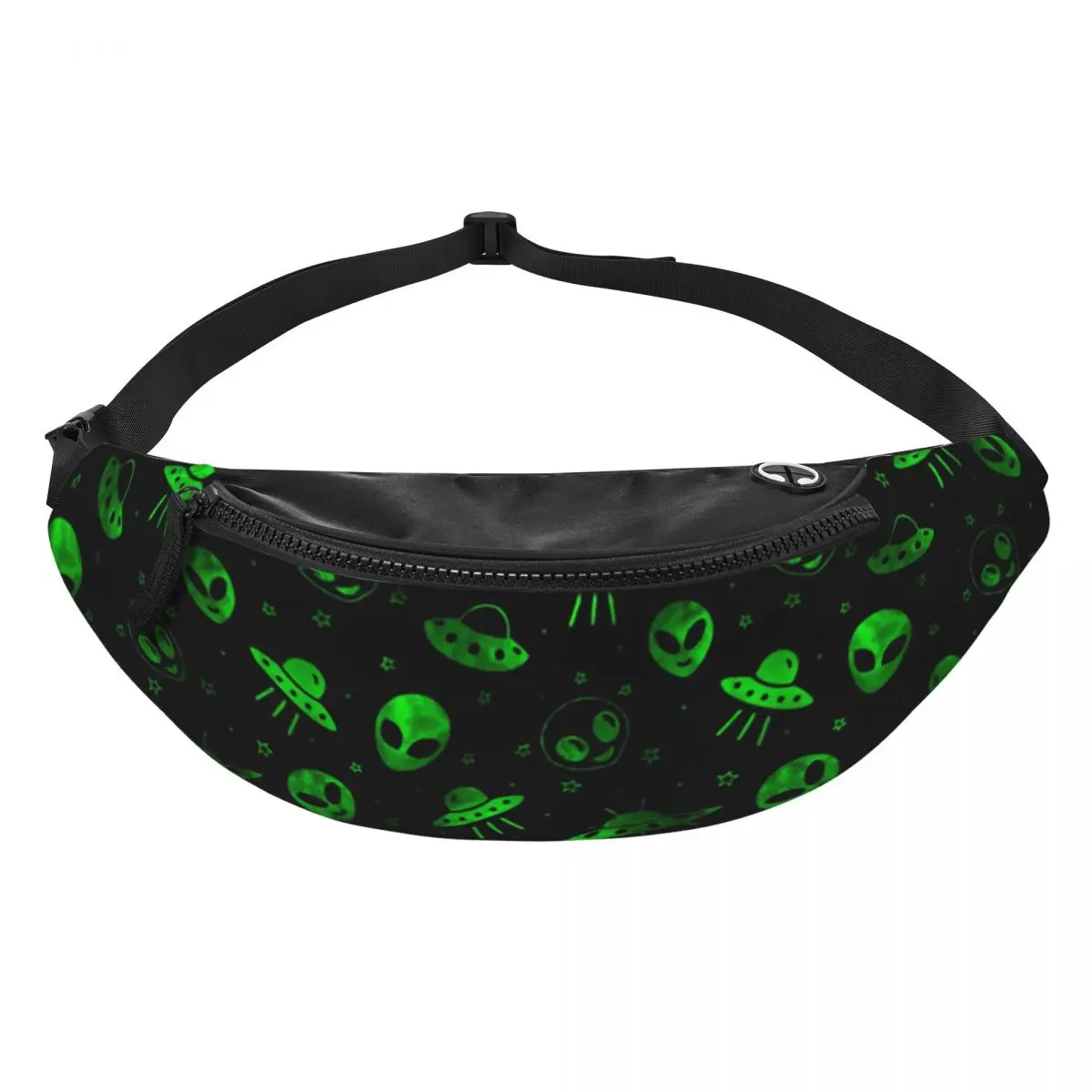 Personalizado UFOs e Aliens Fanny Pack para Mulheres e Homens, Cool Crossbody, Saco de Cintura, Ciclismo, Camping, Telefone Money Pouch