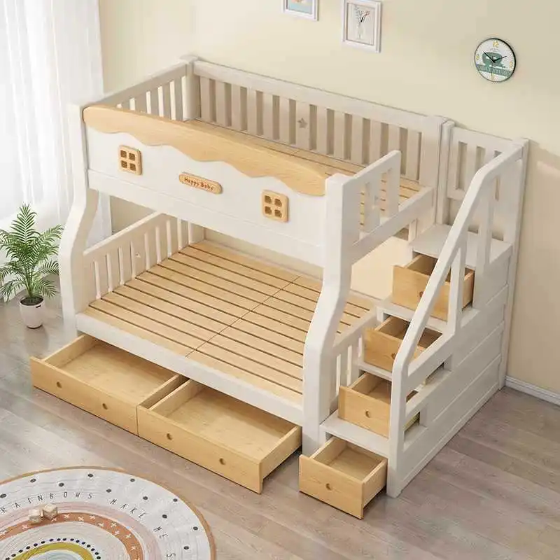 Full solid wood upper and lower beds Upper and lower bunk beds Mother and child beds
