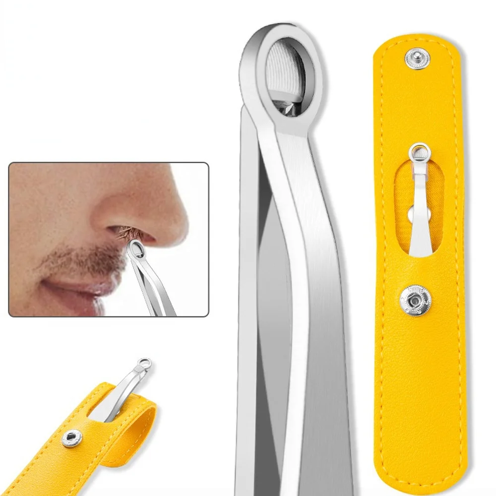 الأنف الشعر التشذيب الملقط الأنف المتقلب الملقط طرف دائري الفولاذ المقاوم للصدأ الأنف إزالة الشعر التشذيب الأنف إزالة الشعر الملقط #5