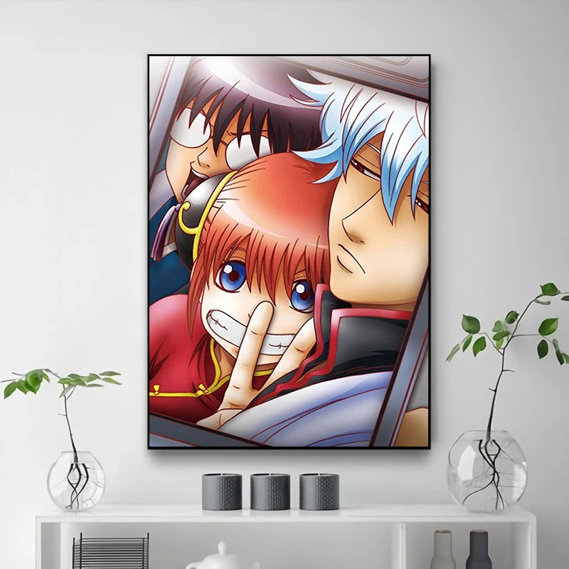 

Gintama Decorative Paintings Wall Decoration for Home Decorations Canvas Poster Cute Room Decor Art Posters Pictures Living the