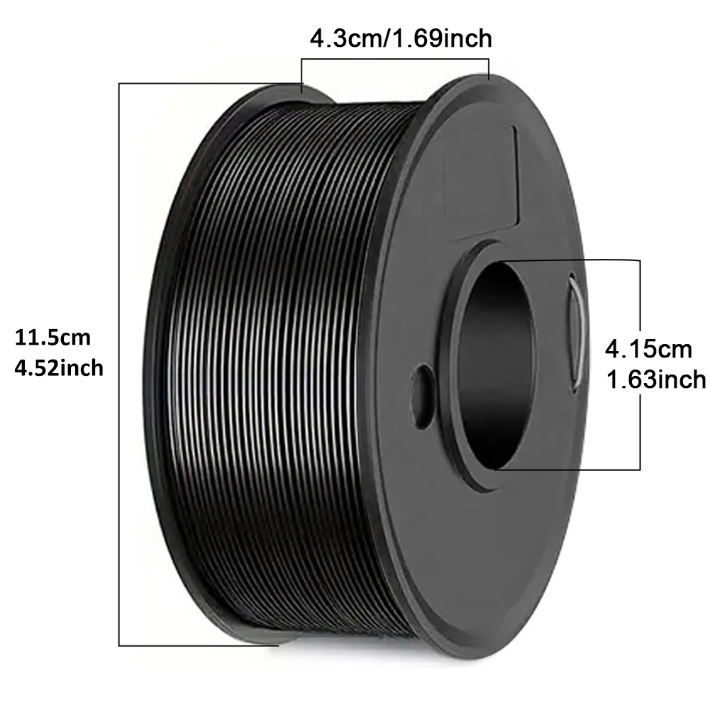 TPU 3D Printer Flexible Filament 250g (0.55lbs) 1.75mm Length 80M, Black, White gallery 5