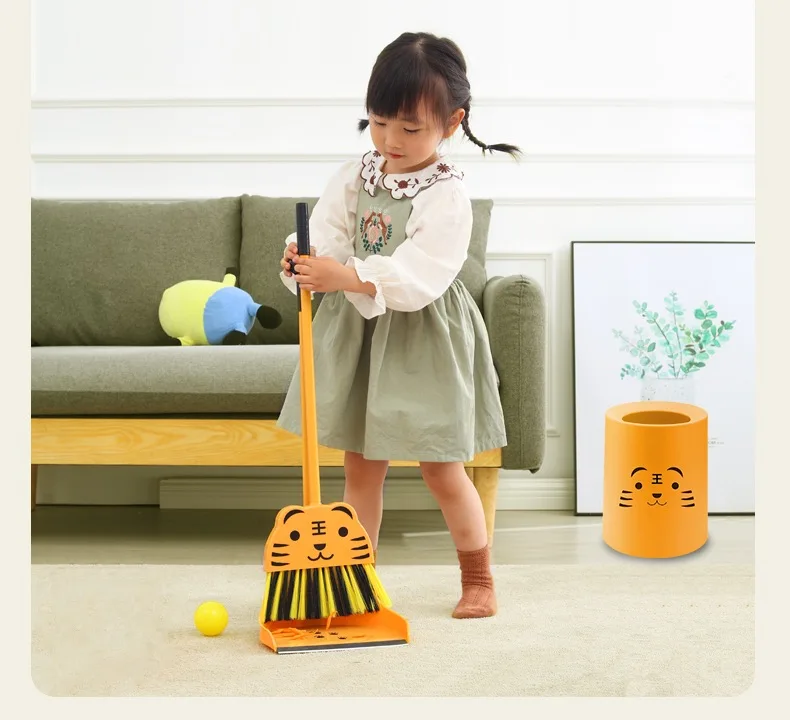 Juguete de limpieza para niños, juego de Mini escoba de barrido de simulación, fregona de jardín de infantes, recogedor, casa de juegos, juego de tareas domésticas