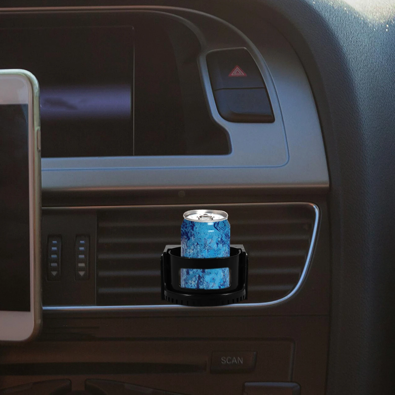 

Car Holders Black Plastic Universal Vent Mount Beverage Automotive Drink Rack Cup Holder Air Vent Vertical Car Coffee