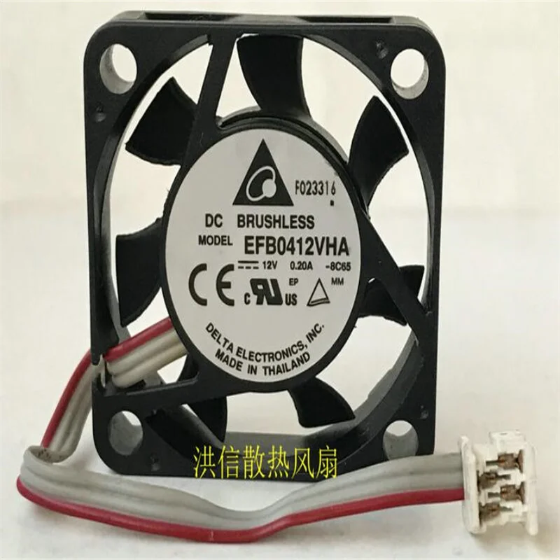 Original Delta 4010 EFB0412VHA DC12V 0.23A(0.20A) three-line high-volume 4CM cooling fan