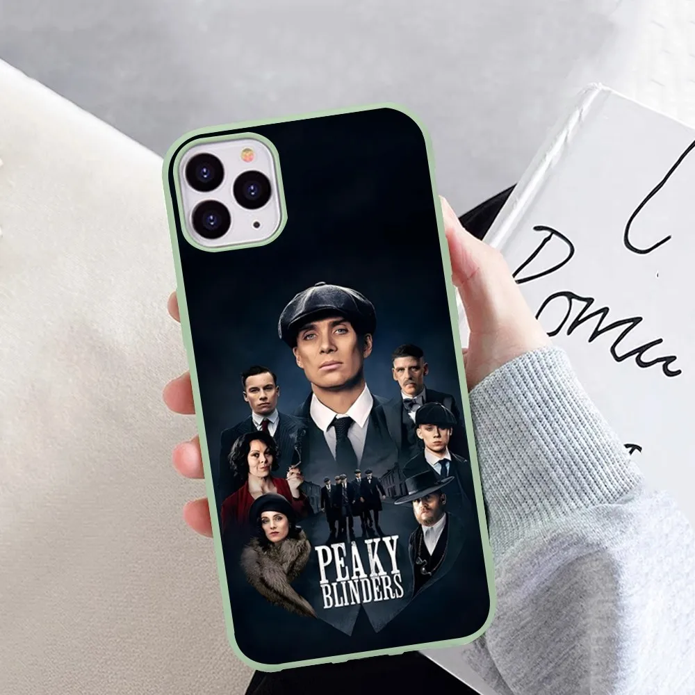 Movie P-Peaky B-Blinders Phone Case for iPhone 14 11 12 13 Mini Pro Xs Max 8 7 6 6S Plus X XR Solid Candy Color Case