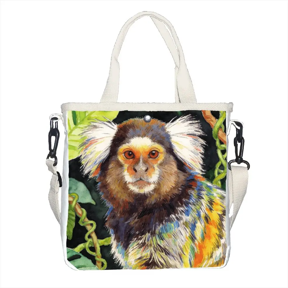 

Vacation Ready Tropical Tamarin Crossbody Tote, Adjustable Strap Lightweight Everyday Bag
