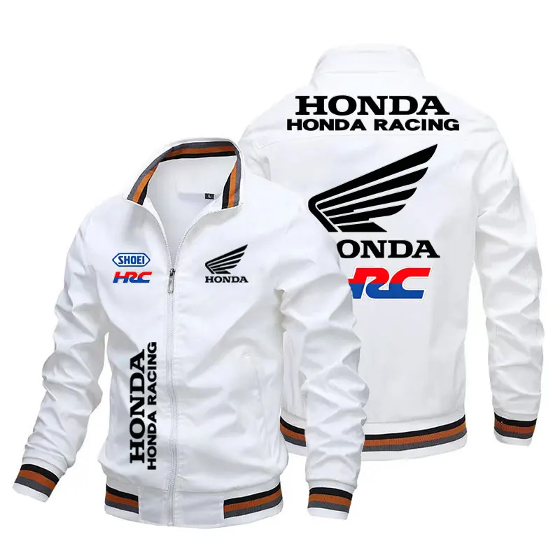 2025Herrenjacke Honda bedruckte Reißverschlussjacke modisch lässig Outdoor-Rennen Sport Motorrad Reitbekleidung Damen Topmantel