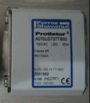 Fuse: A130UD73TTI500 1300V 500A D301050 / A130UD73TTI550 E301051 / A070UD73TTI600 Z301552 / A130UD73TTI630 F301052 aR