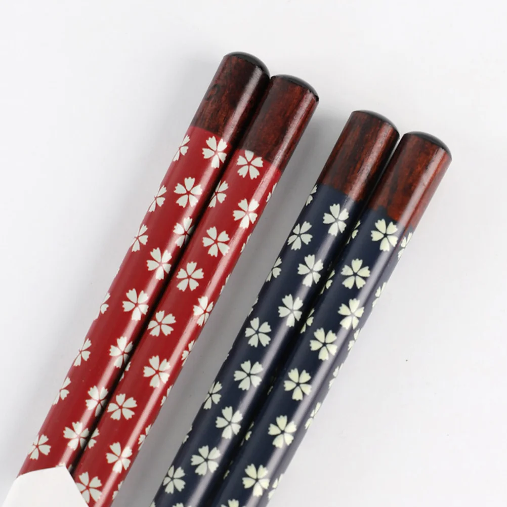 

10pcs Cherry Blossom Chopsticks Natural Wood Lightweight Portable Traditional Japanese Style Reusable
