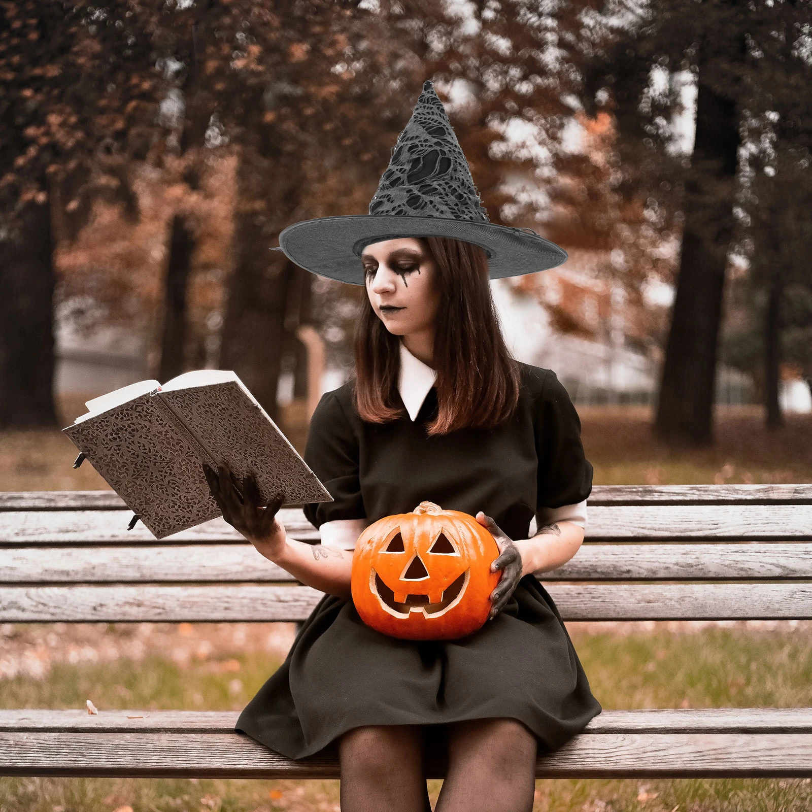 

Witch Costume Party Cosplay Prop Decorative Lightweight Costume For Halloween Party Carnivals Masquerade Fancy Dress Broken Hole
