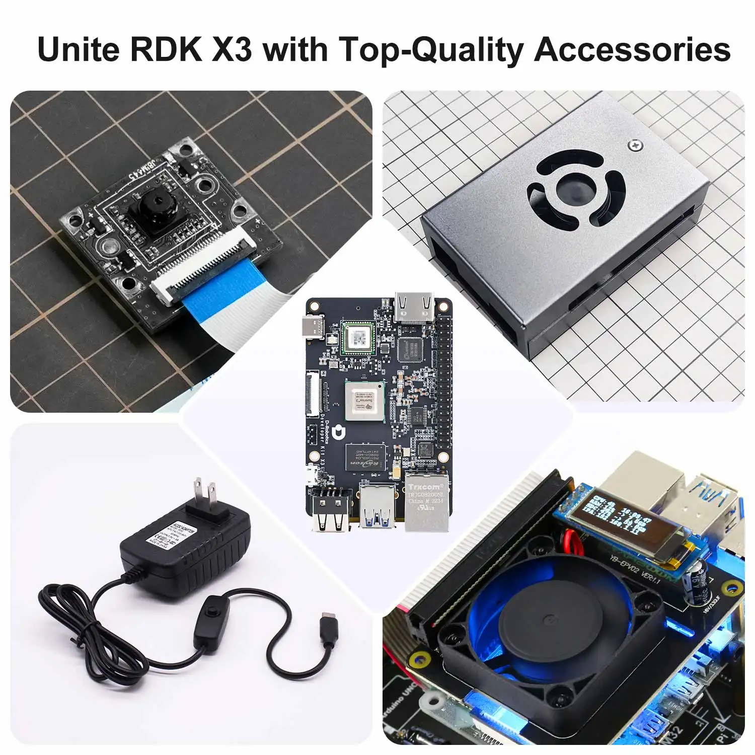 Kit di sviluppo robotico modulo intelligente RDK X3 AI compatibile con Raspberry Pi 5Tops Supporto alimentazione informatica ROS Ubuntu20.04