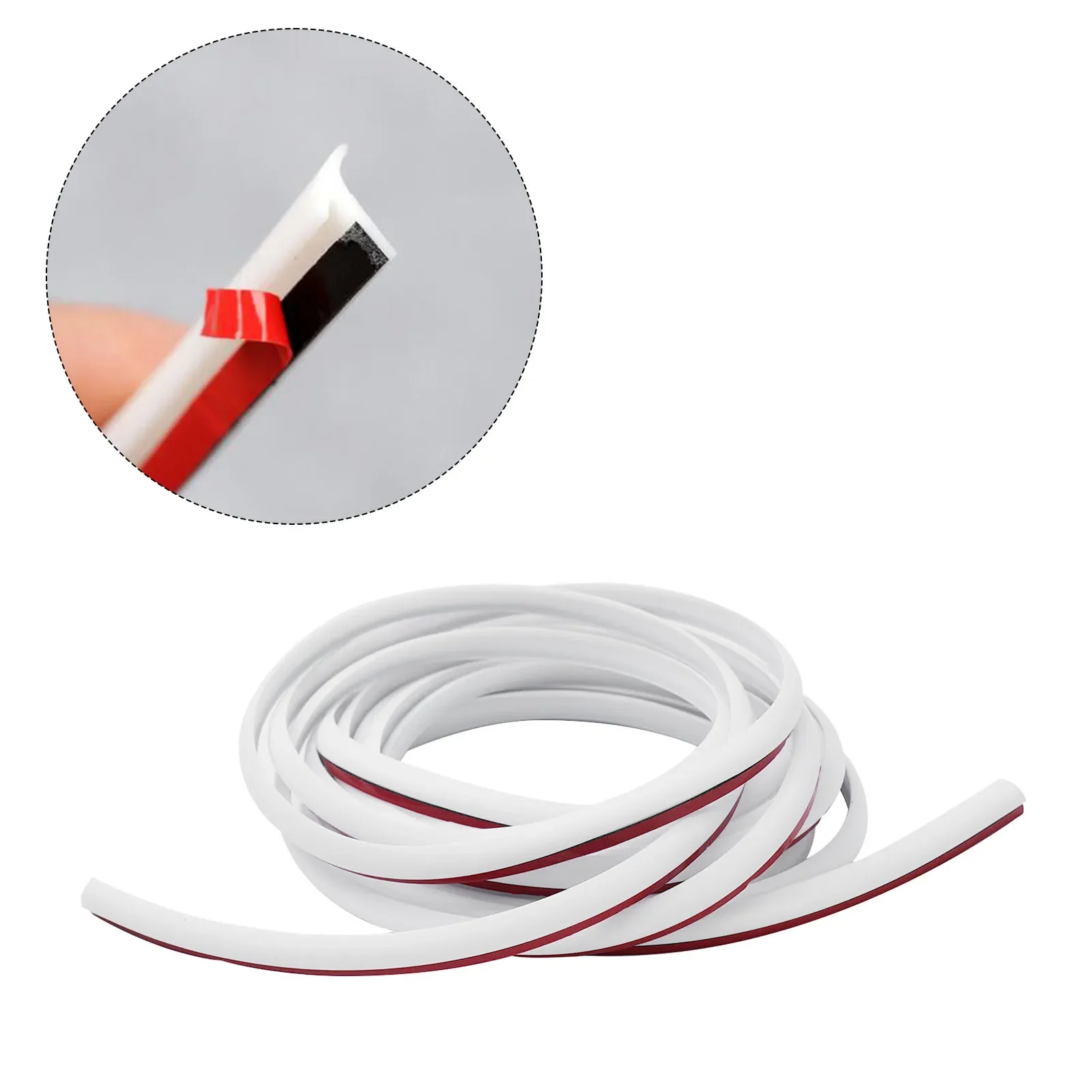Automotive Weatherproof Sealing Strip 5M T-Shaped EPDM Rubber For Bumper Lip Headlight Side Skirt Fender For Edge Trim Sealing