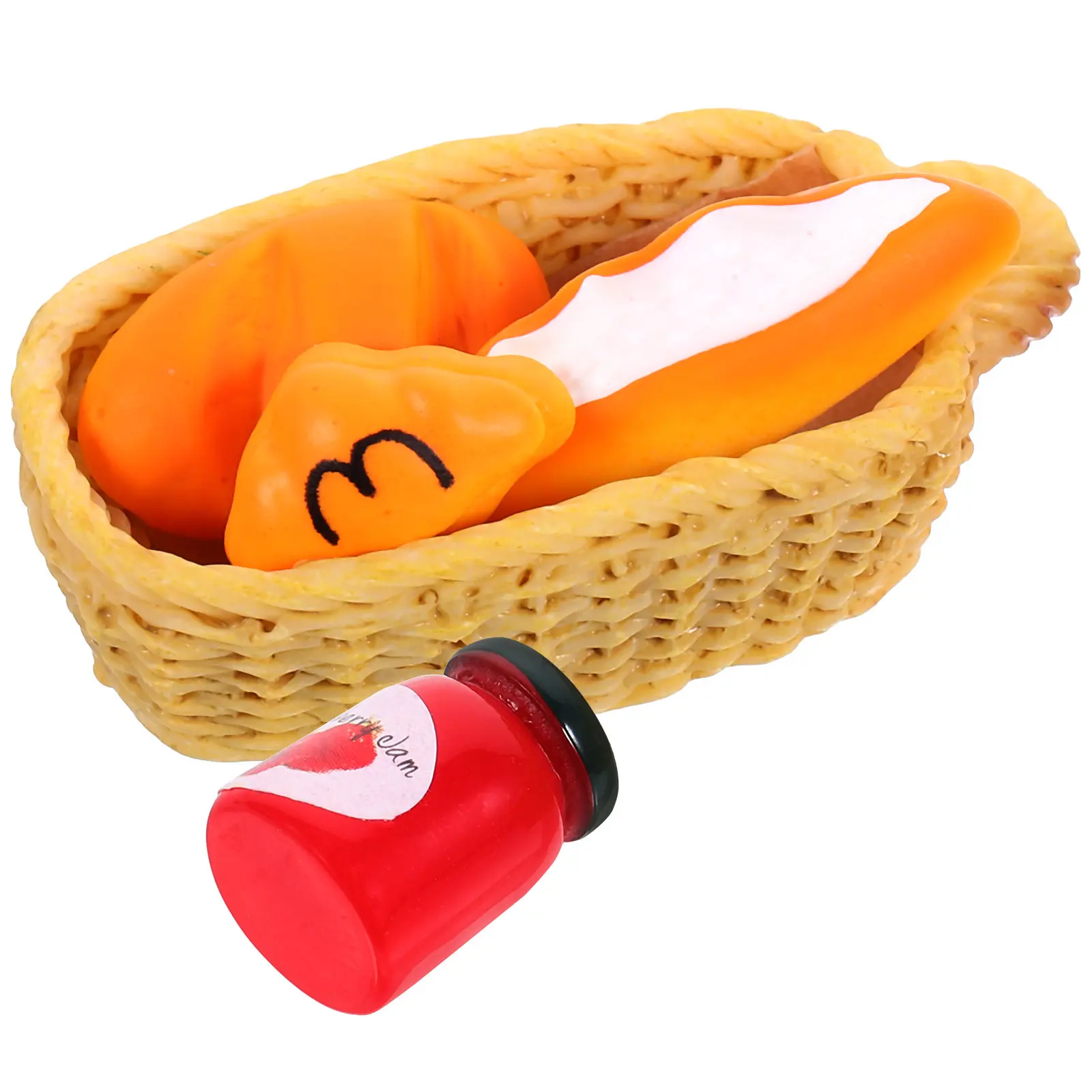 

1Set Mini Breadbasket Resin Simulation Food Decor Vivid Lifelike Window Display Prop Dollhouse Decoration Miniature Bread Basket
