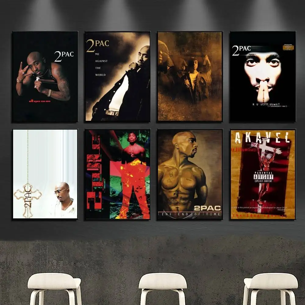 Tupac Shakur 2Pac Rapper Poster Sticker Prints Self Adhesive Home Decor Decoration