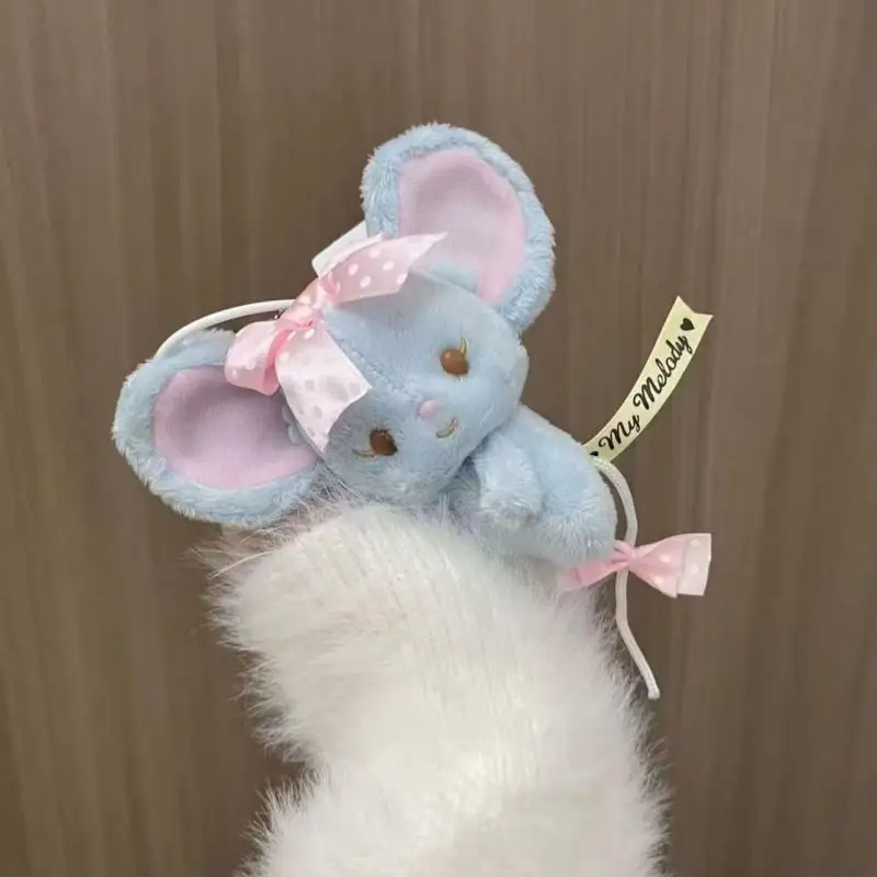 Frando Mouse Bag Charm llavero de coche lindo muñeco de peluche mochila decoración para niñas llavero suave Adorable adorno colgante para bolso