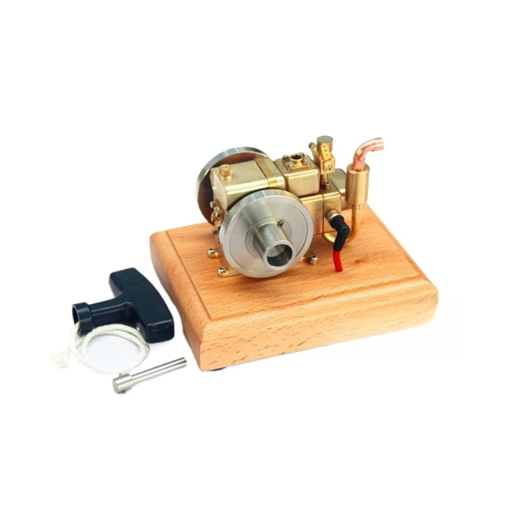 

CISON Retro Miniature All Copper Metal Internal Combustion Engine Model Tabletop Ornament Simulation Single Cylinder Engine