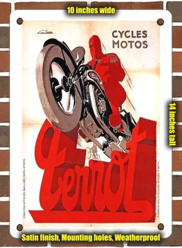 METAL SIGN - 1924 Cycles Motos Terrot - 10x14 Inches