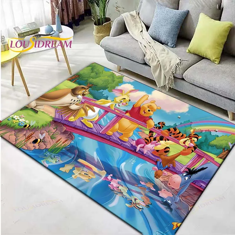 

Hot Bear Winnie Disney Cartoon Carpet Outdoor Rug Area Rug Non-slip Carpet Bedroom Decor Carpet for Kids Luxury Birthday Gift