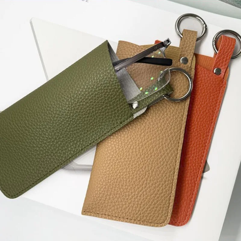 Brillentasche aus Leder, tragbarer Sonnenbrillen-Organizer, staubdichte Brillenaufbewahrungsbox für Reisen, vielseitiger Brillenetui-Organizer