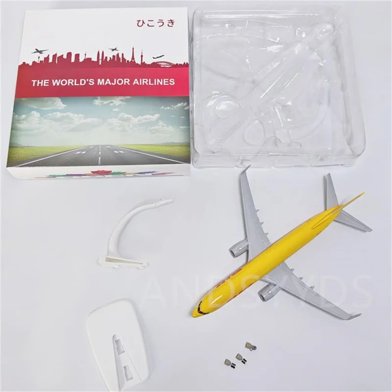 20 سنتيمتر نموذج طائرة B737 DHL البضائع طيران المعادن مقياس الطائرات دييكاست طائرة لعب للأطفال تجميع هدية مع معدات الهبوط