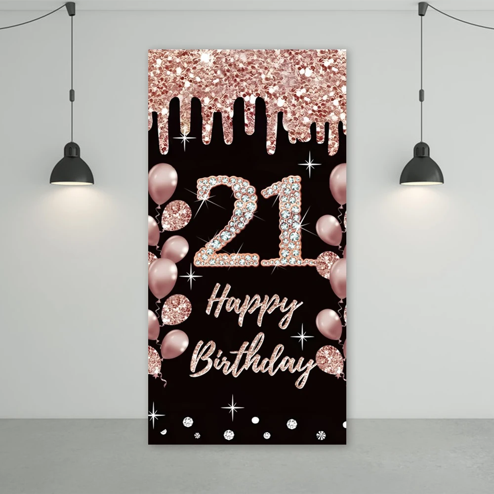 Photography Background for 18st Birthday Party 1/3/15/18/21/30/40/60/80st Backdrop for Birthday Theme Decor Photo Booth 1mx2m