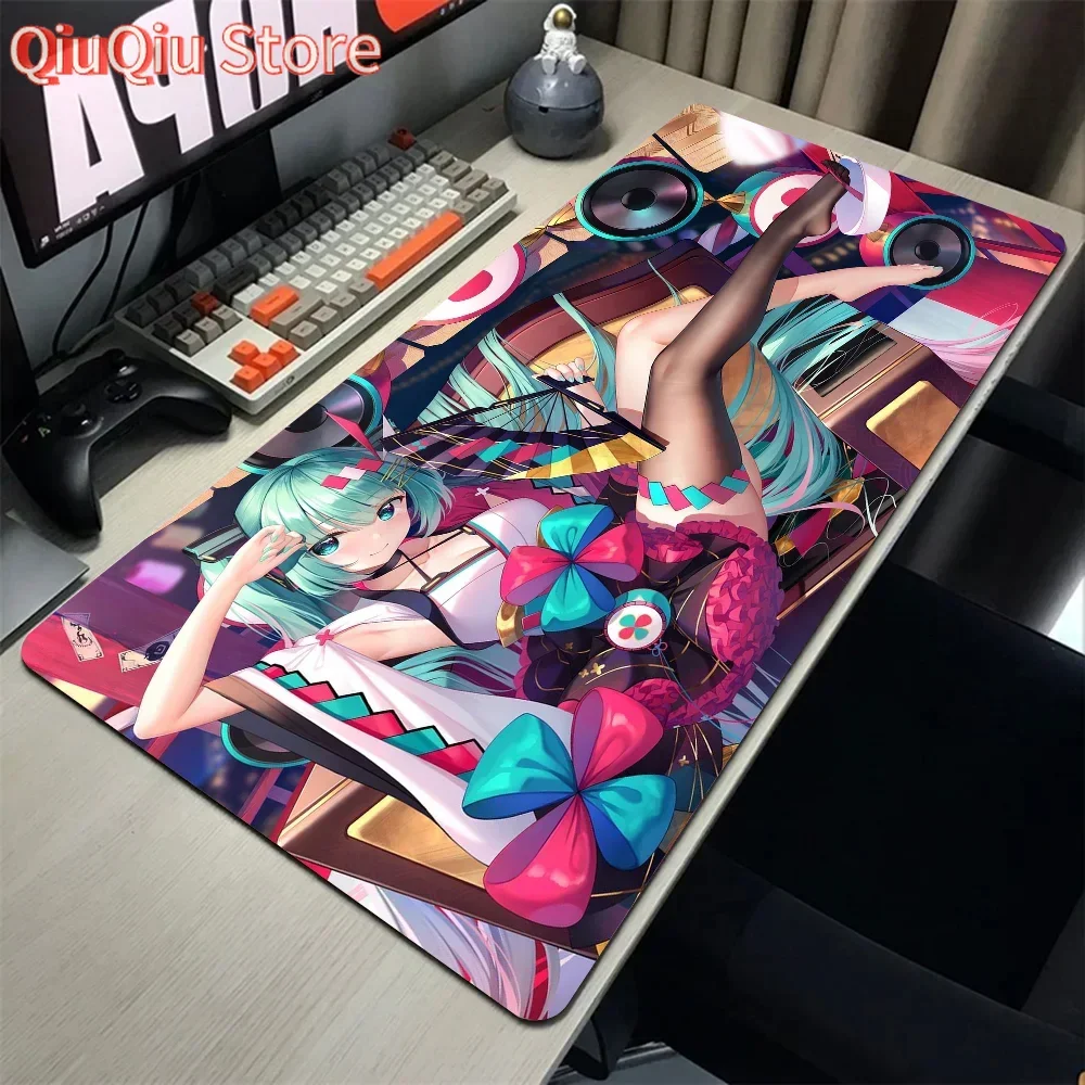 

Милый коврик для мыши H-Hatsune Ponytail M-Miku, коврик для мыши, настольный коврик с ковриком, игровые аксессуары Prime Gaming XXL, коврик для клавиатуры, подкладка Ma