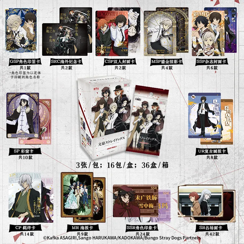 Jikashe Bungo Stray Dogs Collectible Cards Japanese Anime Series Collectible Memorial Cards Nakajima Atsushi Trading Cards Gift