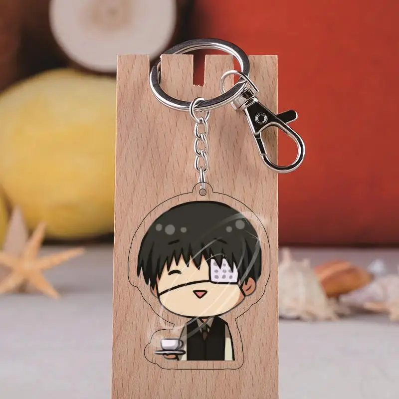 Hot Anime Acrylic Keychain Peripheral Products Ghoul Backpack Pendant Exquisite Creative Transparent Brithday Gift for Friend