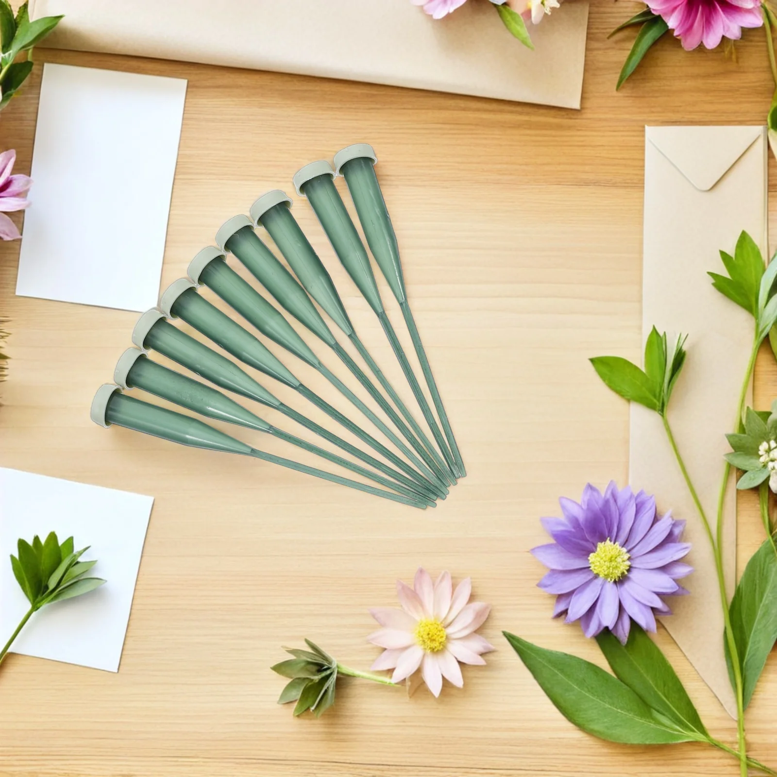 

25pcs Freshness Flower Water Tubes 5.7 Inch Plastic Green Floral Tubes For Fresh Flowers Hydration Reusable Vials Wedding Event