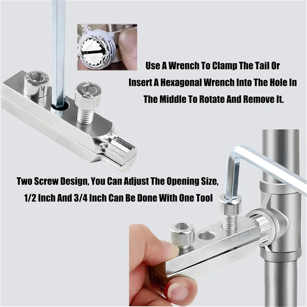 A56XQ Broken Faucet Removal Tool,Stripped Screw Extractor,Broken Pipe Extractor Tool,Pipe Extractor Set 1set