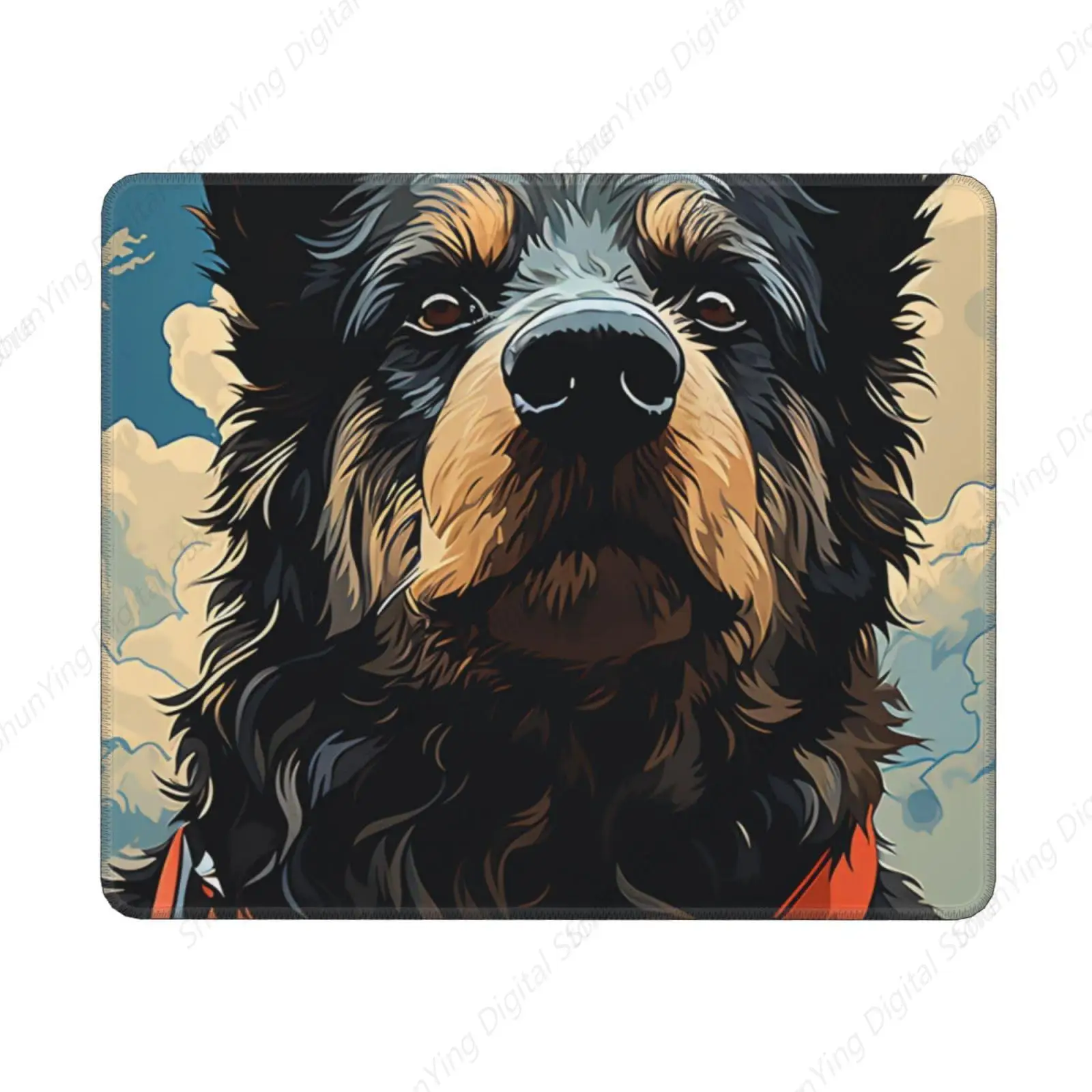 Almofada de borracha antiderrapante para jogos, natação, cachorro, mouse pad, decoração de escritório, lavável, adequado para computador de trabalho, 7x8.6 tamanhos