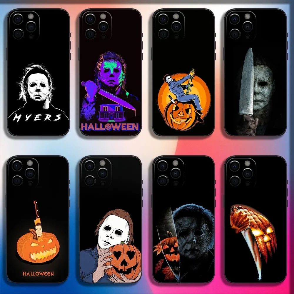 

Halloween M-Michael Myers Phone Case For iPhone 16,15,14,13,12,11,Pro,X,XS,Max,XR,Plus,Mini Soft Black Cover