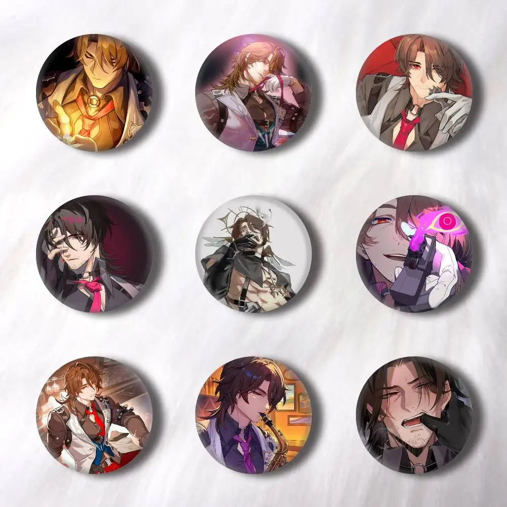 Game Gallagher  Pins Badges Round Laser Badge Brooch Clothes Backpack Accessories