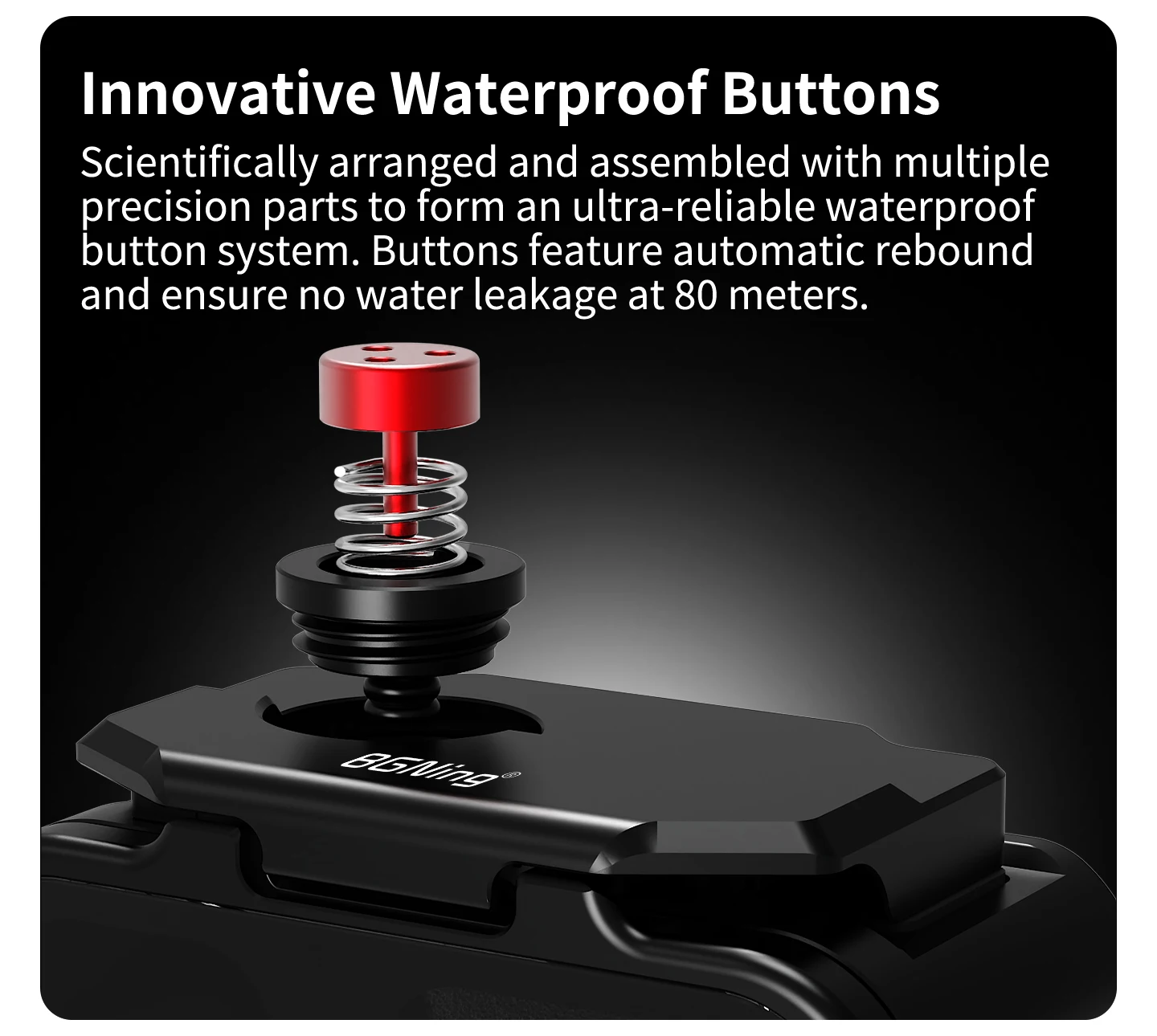 Unterwasser-Schnellverschluss Horizontaler Vertikaler Stativadapter Tauchgehäuse für DJI Osmo Nano Kamera 80M Wasserdichter Metallkäfig – Detail 7