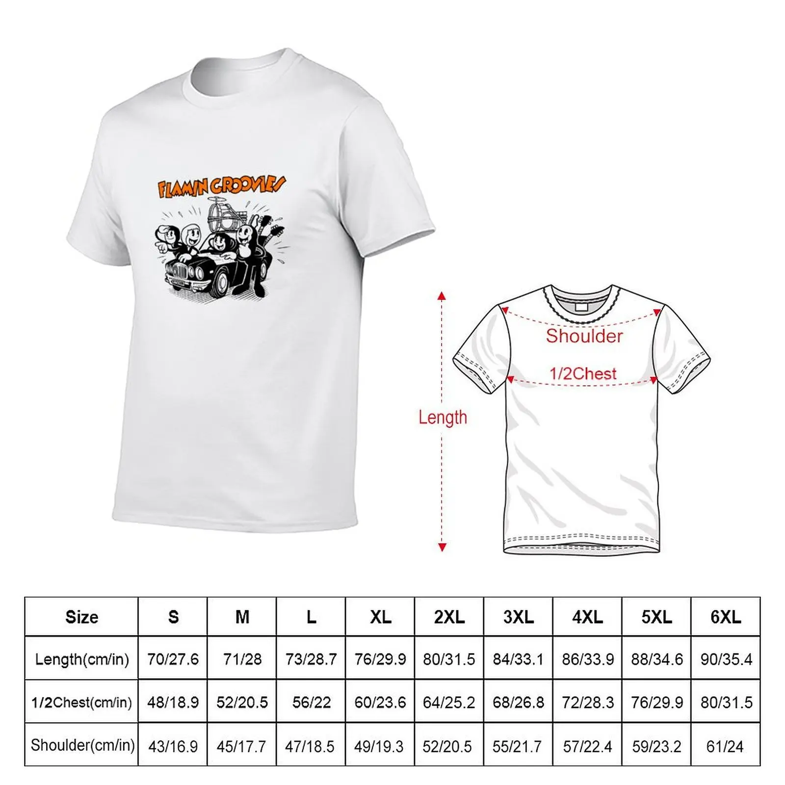 Flamin' Groovies Ready To Groove T-Shirt t shirt man luxury t shirt personalised t shirts for man slim fit T-shirt