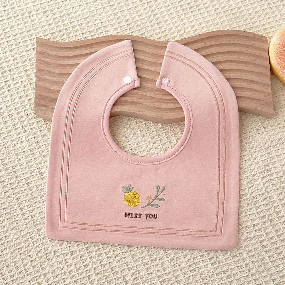 

Baby Bib 0-3 Years Waterproof Instant Absorbent Cotton Soft Newborn Toddler Bibs Infant Feeding Bib Embroidery Pattern