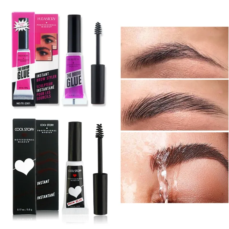 

Long Lasting Eyebrow Gel Waterproof Quick Dry Transparent Eyebrow Makeup Styling Wax for Natural Defined Brows