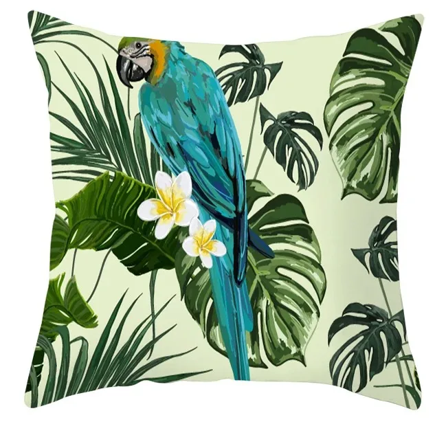 Home Decor Tropical Style Animal Bird Parrot Pillow Printed Pillowcase Living Room Sofa Cushion Cover