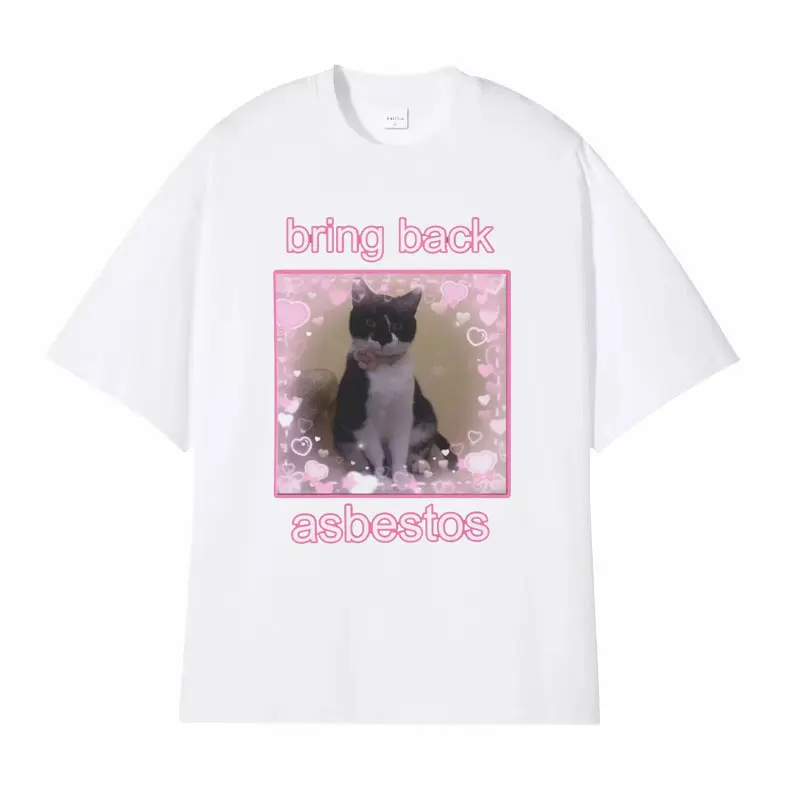 تي شيرت برسومات ، ملابس عتيقة ، قطن ، قطة لطيفة ، تعيد الاعتداء ، أسلوب لطيف ، ميمي ، تي شيرت رجالي