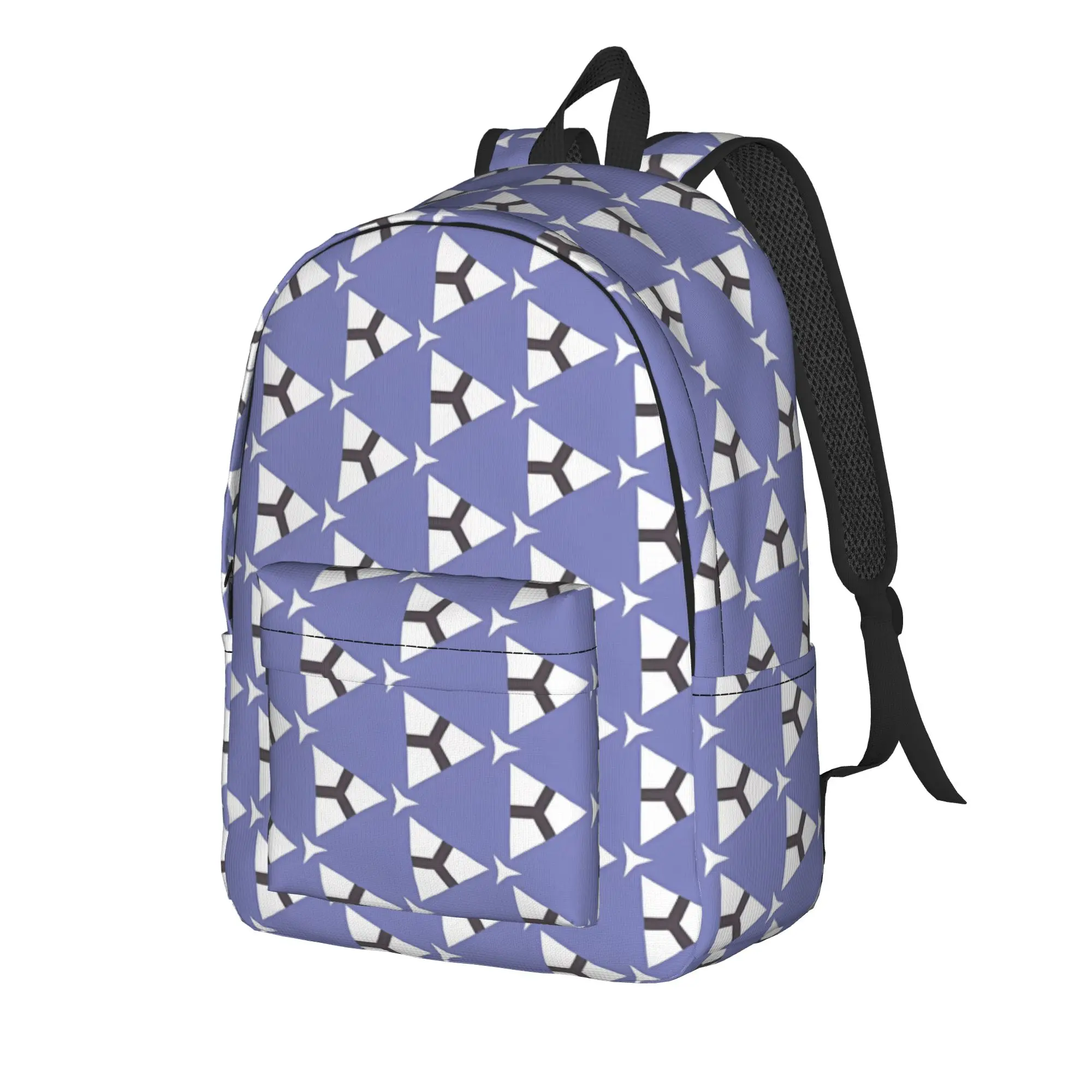 Back to school season Versatile Abstract Triangular Arrow Pattern Rucksack Back To School Girl Boy College Bag Backpack