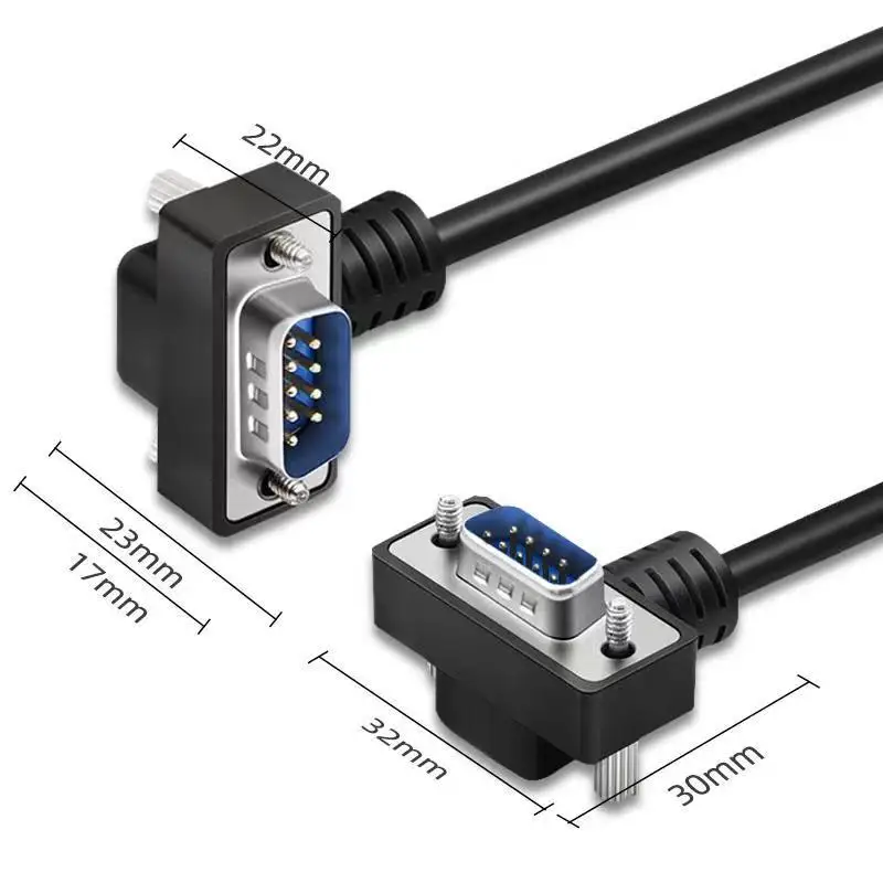 VGA Up Down Side Angled Plug L Shape VGA Cable 1080P Full HD Computer Monitor Cable Male to Female Extende VGA Cord Flat Wire