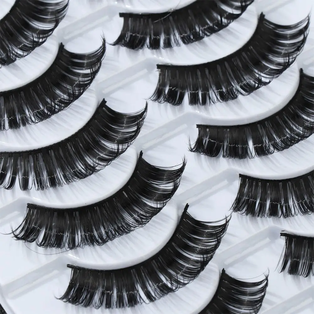 1/10Pairs DD Curl 10-25mm False Eyelashes Russian Volumes 3D Fluffy Mink Lashes Reusable Fake Lashes Russia Lashes Extensions