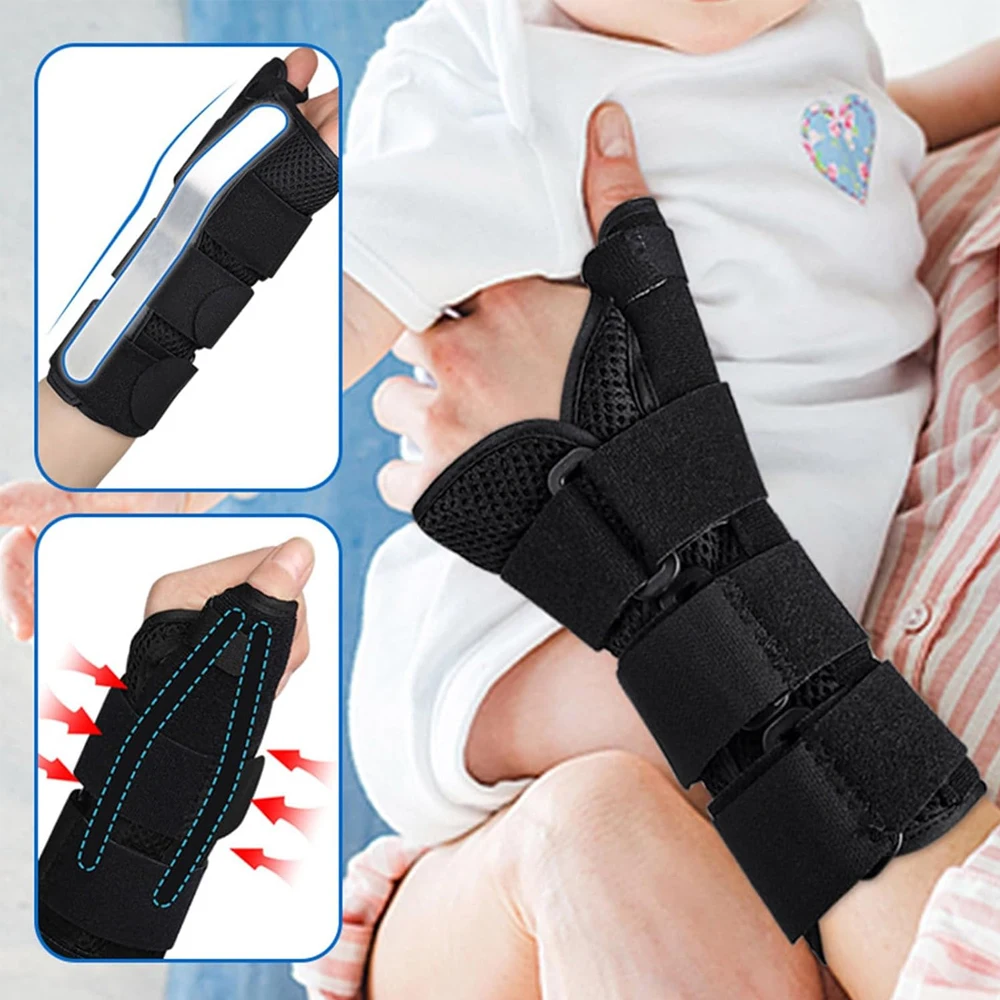 1 Stück Karpaltunnel-Handgelenkstütze mit Daumenstütze, verstellbare Nacht-Daumen-Spica-Schiene Hand, Handgelenkschutz-Stabilisator für Arthritis – Detail 5