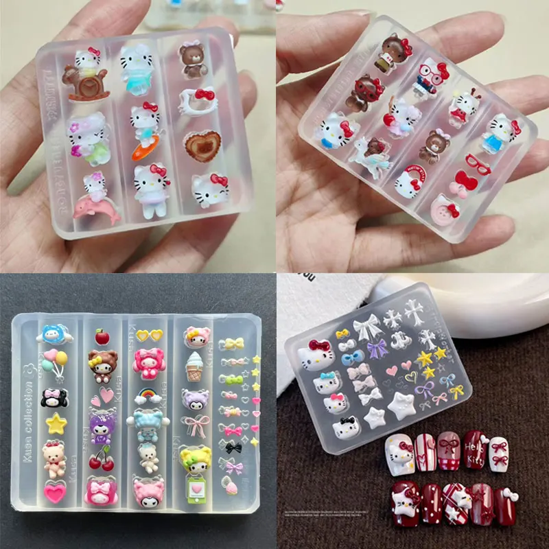 Nagelkunst-Formen, Niedliche Cartoon-Silikon-Relief-Schnitzvorlage für Nagelteile, Charm-Herstellung, DIY-Design-Dekorationen, Maniküre-Werkzeuge – Detail 10
