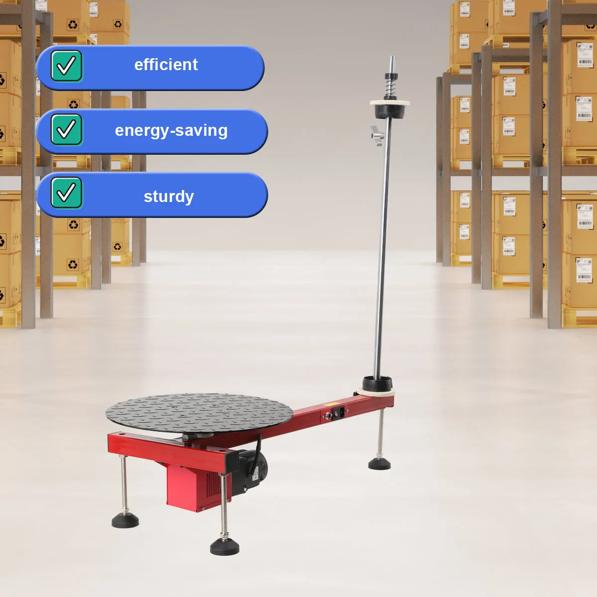 เครื่องพันฟิล์มแบบกึ่งอัตโนมัติ 25W T-Type สำหรับพันกล่อง