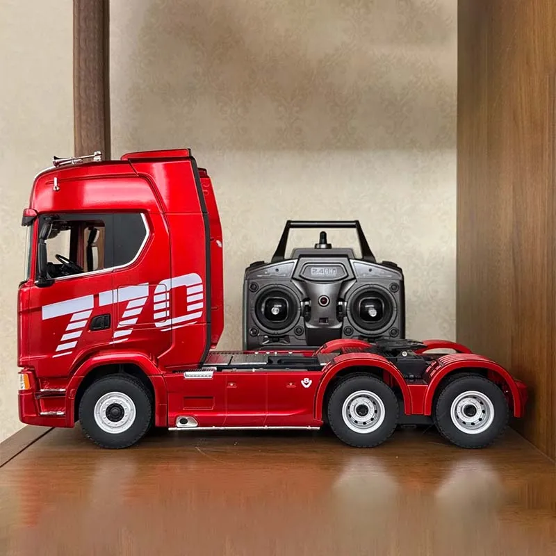 RC Car No.1501 19CH 770S 1/18 Remote Control Truck Car Head Alloy Tractor Truck Engineering Trailer Truck Model Toy Vehicle Gift